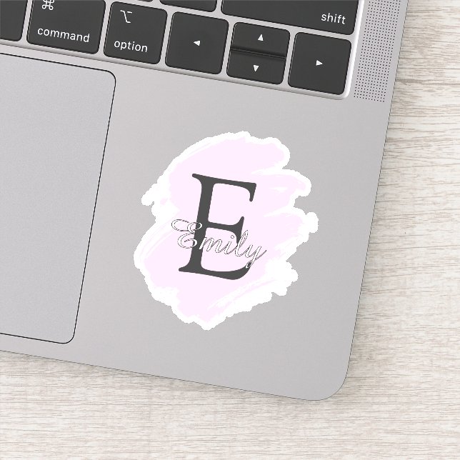 Personalized Dusty Rose Monogrammed Stickers (Détail)