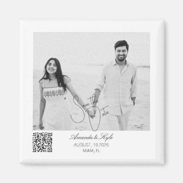 Personalized editable Save the Date magnet (Devant)