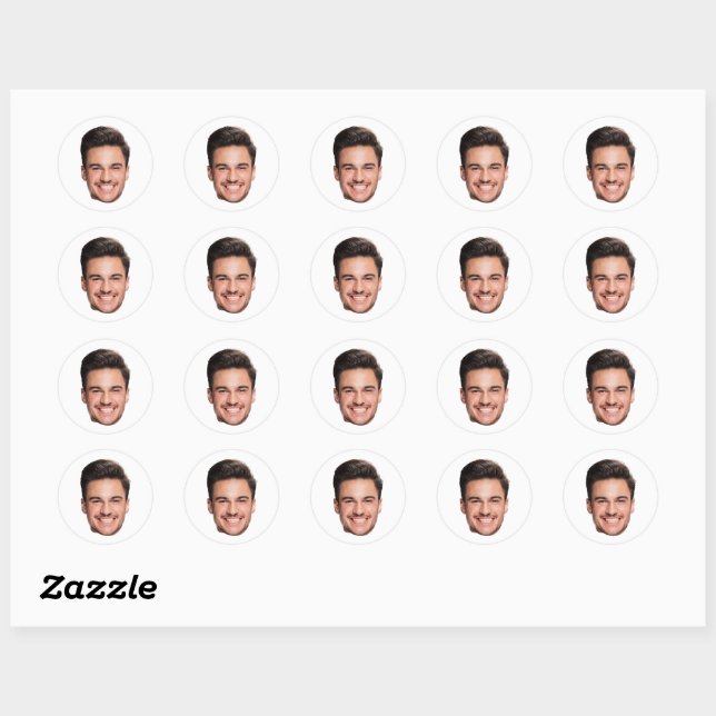 Personalized Face Stickers Photo Custom Face (Feuille)