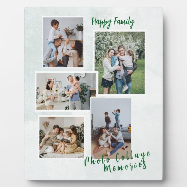 Personalized Family Photo Collage Plaque  (Devant)