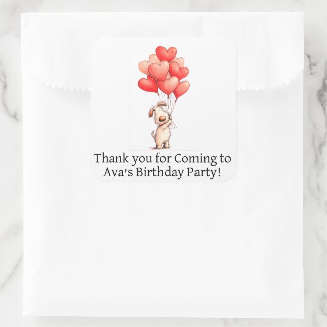 Personalized favor stickers kids party (Sac)