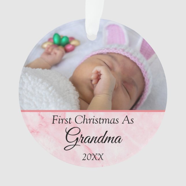 Personalized First Christmas as Grandma Photo 2022 (devant)