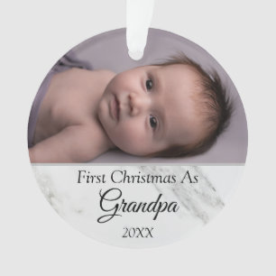 Personalized First Christmas as Grandpa Photo 2022
