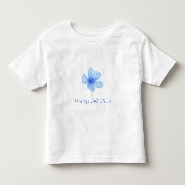 Personalized Floral Baby & Toddler T-Shirt (Devant)