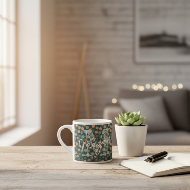 Personalized Floral Coffee Mini Mug (Créateur téléchargé)