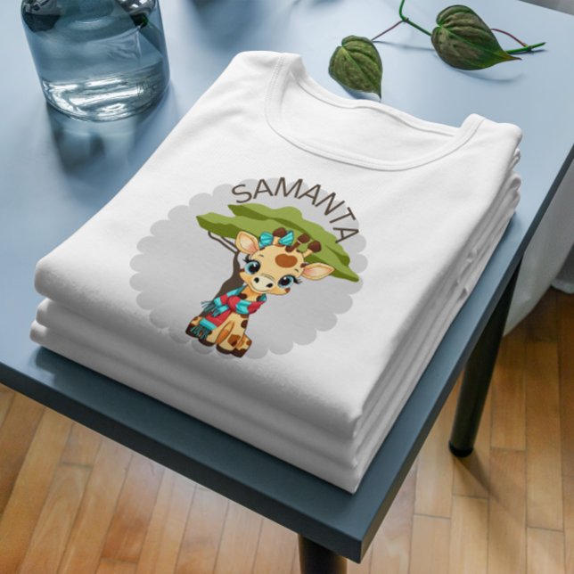 Personalized Giraffe Toddler T-Shirt (Créateur téléchargé)