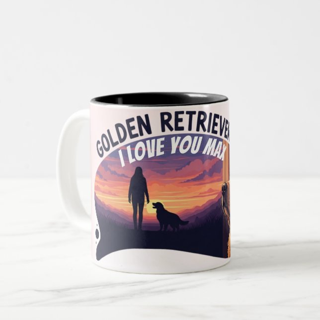 Personalized Golden Retriever Mom Mug - Custom (Devant gauche)