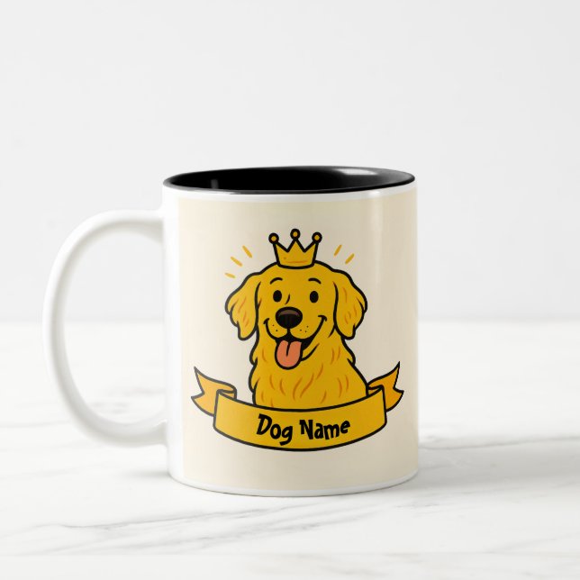 Personalized Golden Retriever Mom Mug Custom Name (Gauche)