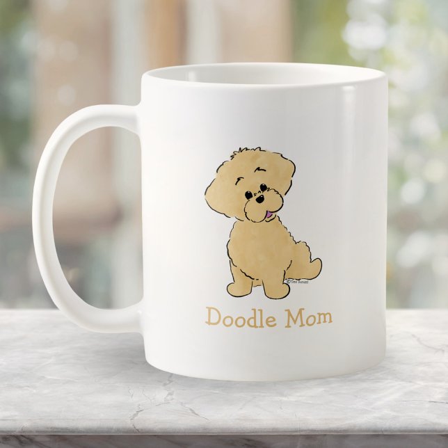 Personalized Goldendoodle Puppy Cute Dog Art Mug (Créateur téléchargé)