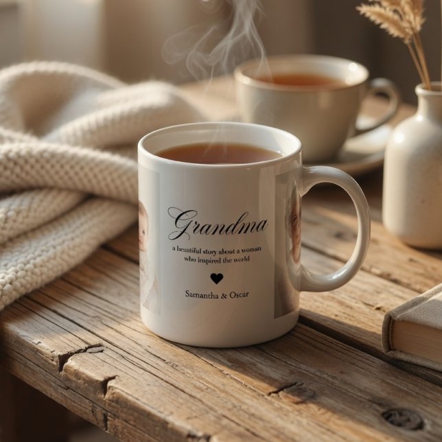Personalized Grandma Photo Mug Custom Grandmother  (Créateur téléchargé)