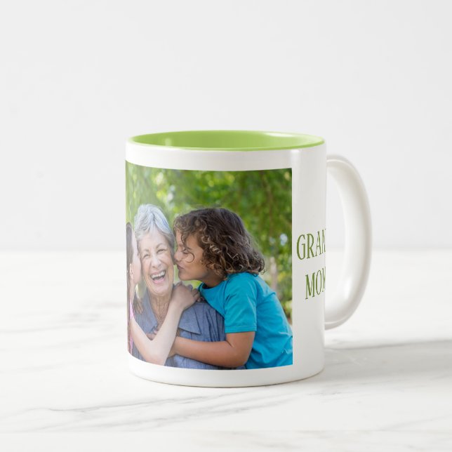 Personalized Grandmom Photo Mug Mother's day Gift (Devant droit)