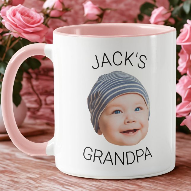 Personalized Grandpa Mug with Baby Face Photo (Créateur téléchargé)
