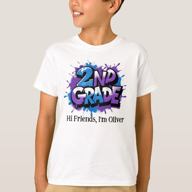 Personalized Graphic Kid T-shirt - Back To School (Devant)