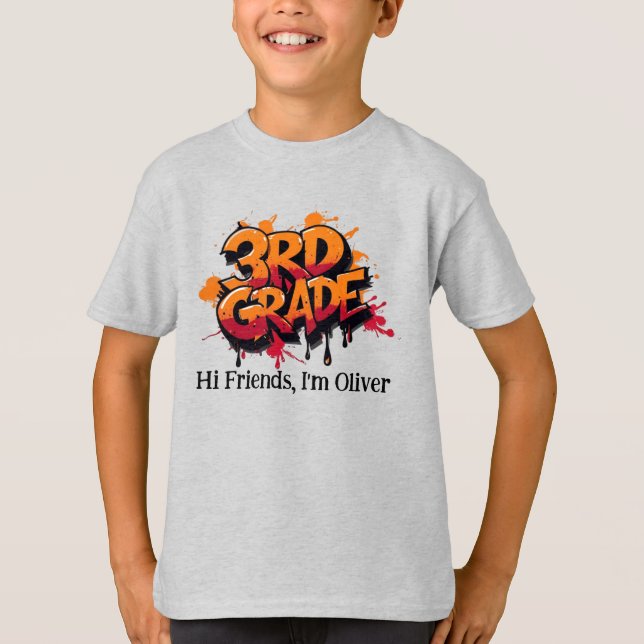Personalized Graphic Kid T-shirt - Back To School (Devant)