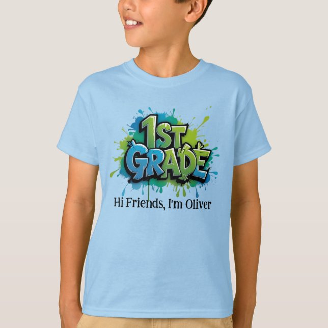 Personalized Graphic Kid T-shirt - Back To School (Devant)