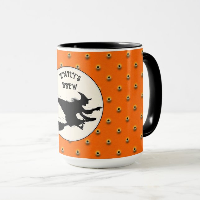Personalized Halloween Witch Mug (Devant droit)
