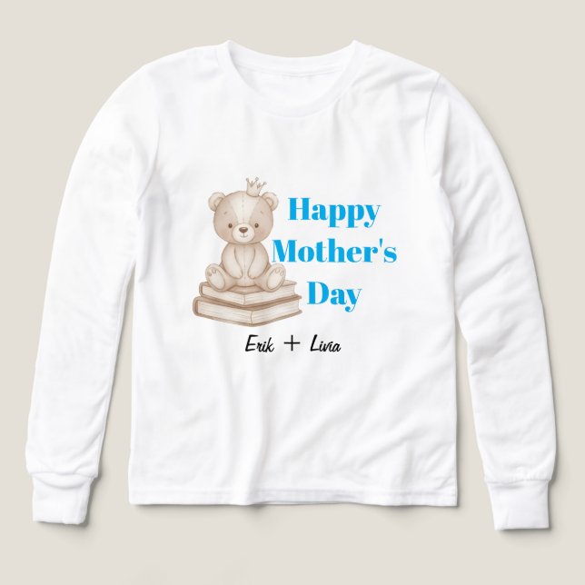 Personalized happy mother's day long sleeve kids  (Motif recto)