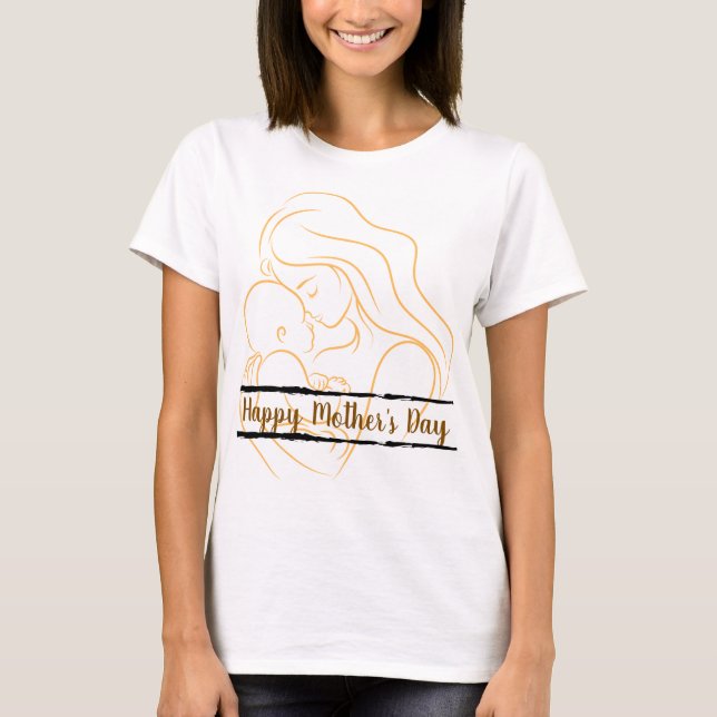 Personalized Happy Mother's Day T-shirt (Devant)