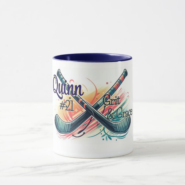 Personalized Hockey Player Mug (Centre)