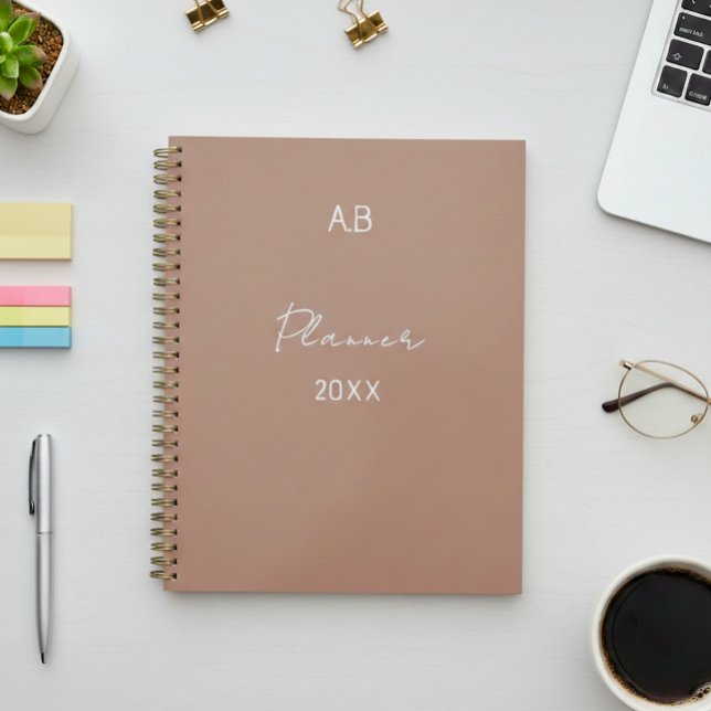 Personalized Initials Planner - Minimalist Coffee  (Créateur téléchargé)