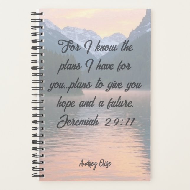 Personalized Jeremiah 29:11 Planner (Devant)