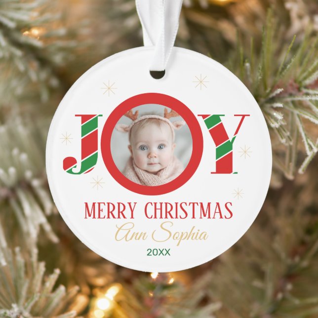 Personalized Joy Christmas Photo (Arbre)