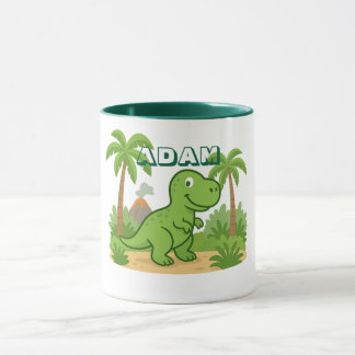 Personalized Jungle Dinosaur Mug for Kids