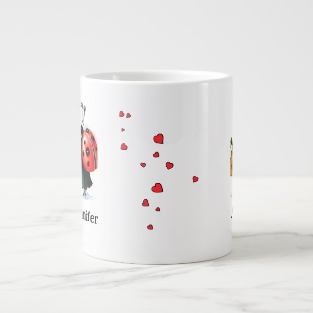 Personalized Ladybug Couple Mug (Devant)