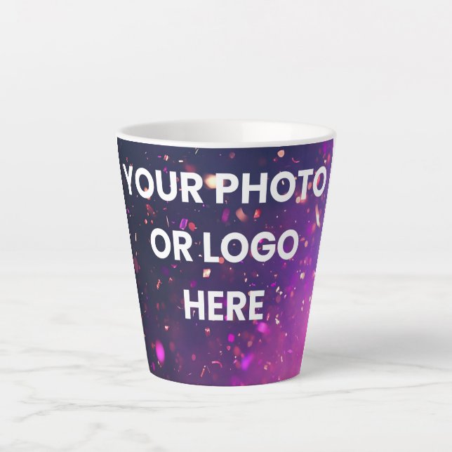 “Personalized Latte Mug – Add Your Photo or Logo” (Devant)