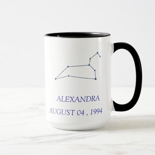Personalized Leo Constellation Mug - Custom Star S (Droite)