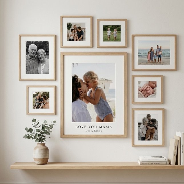 Personalized Love You Mama Photo Poster | Custom  (Créateur téléchargé)