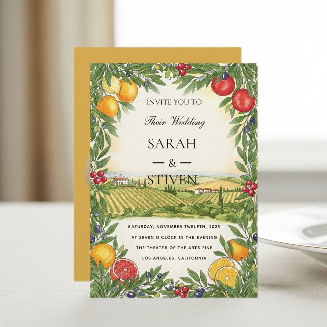 Personalized Mediterranean Wedding Invitation (Créateur téléchargé)