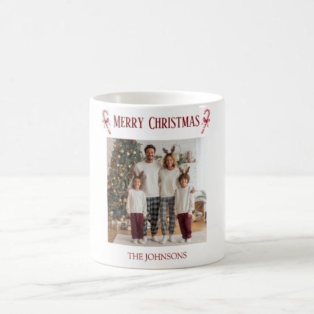 Personalized Merry Christmas Family Photo Mug  (Centre)