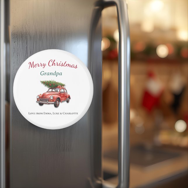 Personalized Merry Christmas Grandpa Magnet (Créateur téléchargé)