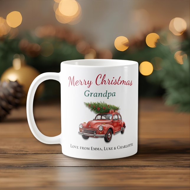Personalized Merry Christmas Grandpa Mug (Créateur téléchargé)