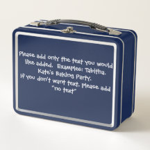 Personalized Metal Lunchbox - Ideal for Field Trip