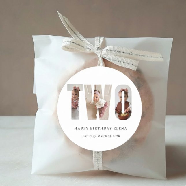 Personalized Milestone Birthday Photo Stickers (Créateur téléchargé)