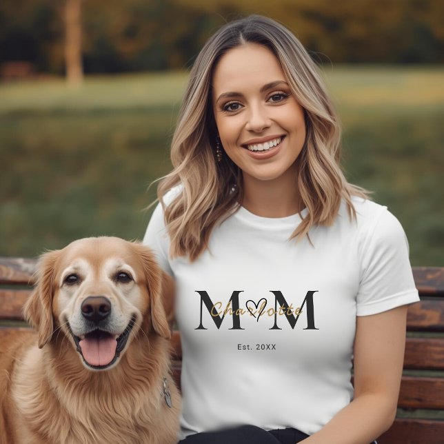Personalized Mom Name Est Year T-Shirt Gift (Créateur téléchargé)