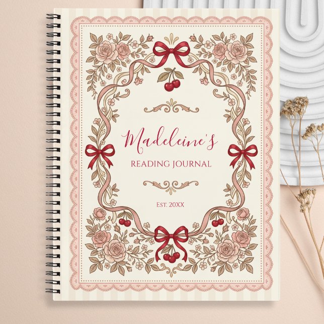 Personalized Monogram Bookworm Reading Journal (Créateur téléchargé)