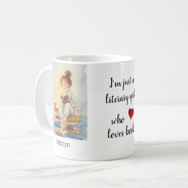 Personalized Mug "Literary Girl" (Devant gauche)