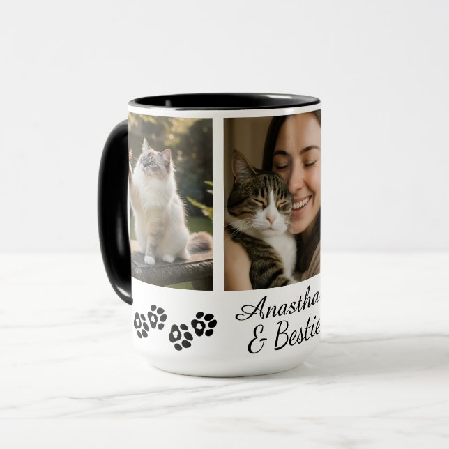Personalized Multi-Photo Pet Lover Mug  (Devant gauche)