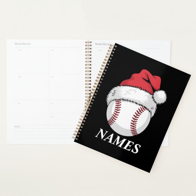 Personalized Name Christmas Baseball Santa Hat (Devant avec enveloppe)