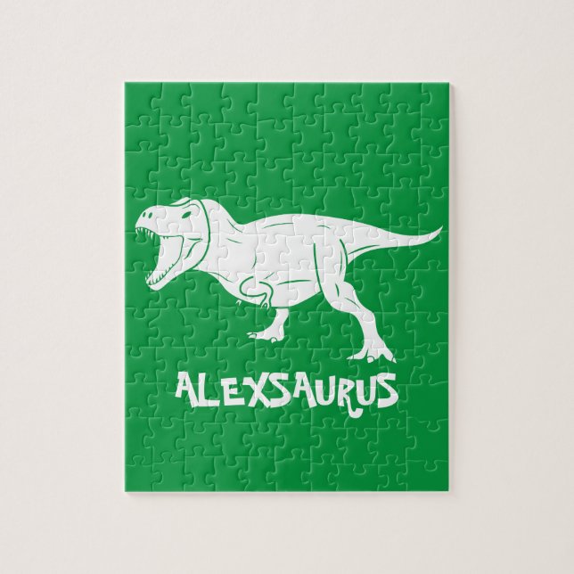 Personalized Name Dinosaur  jigsaw puzzle (Vertical)