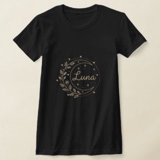 Personalized Name T-shirt - Elegant Luna Moon