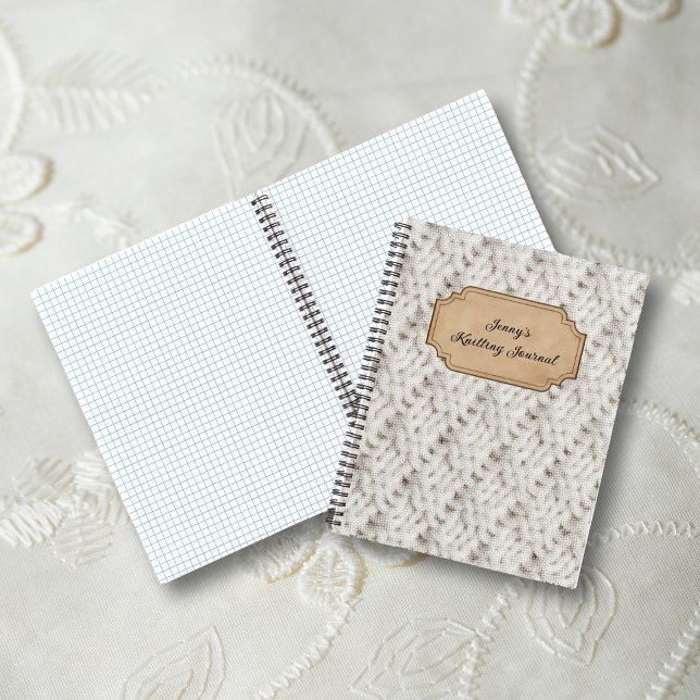 Personalized Name Yarn Pattern Knitting Journal (Créateur téléchargé)