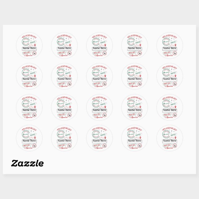 Personalized North Pole Express Delivery Sticker  (Feuille)