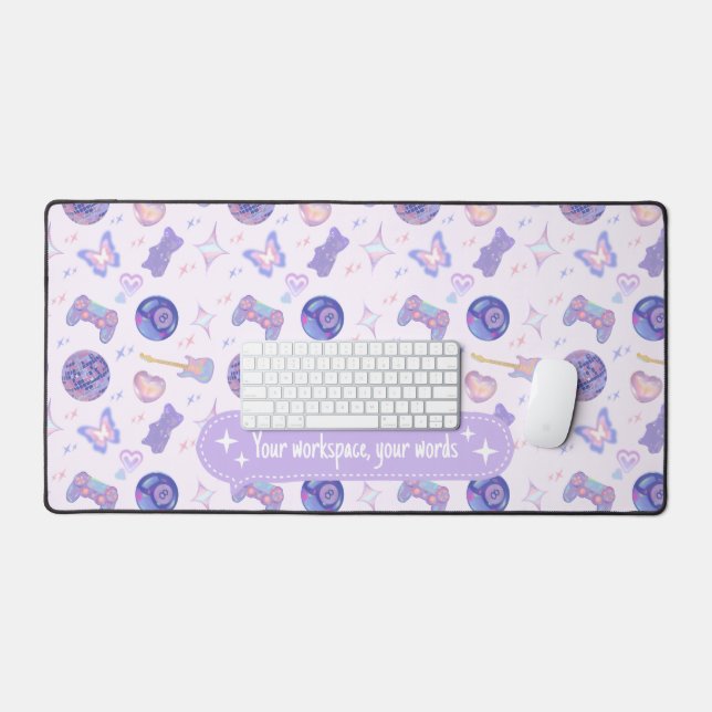 Personalized pastel y2k lavender aesthetic pattern (Clavier et souris)