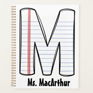 Personalized PE Teacher Planner with Initial