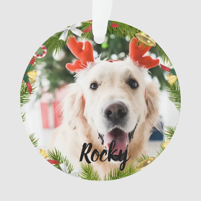 Personalized Pet Dog Christmas Photo Gift for here (devant)