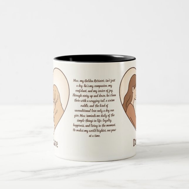 Personalized Pet Love Story Mug - Custom Bond (Centre)